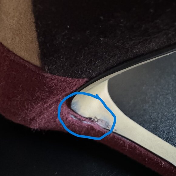 Vince Camuto color block suede heel Size 8 - Picture 12 of 16